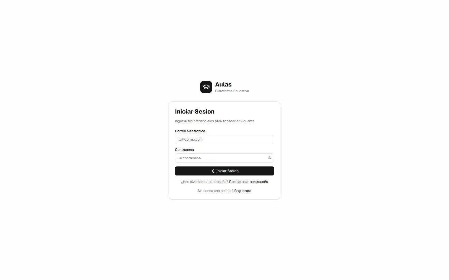 Captura de la web de Aulas