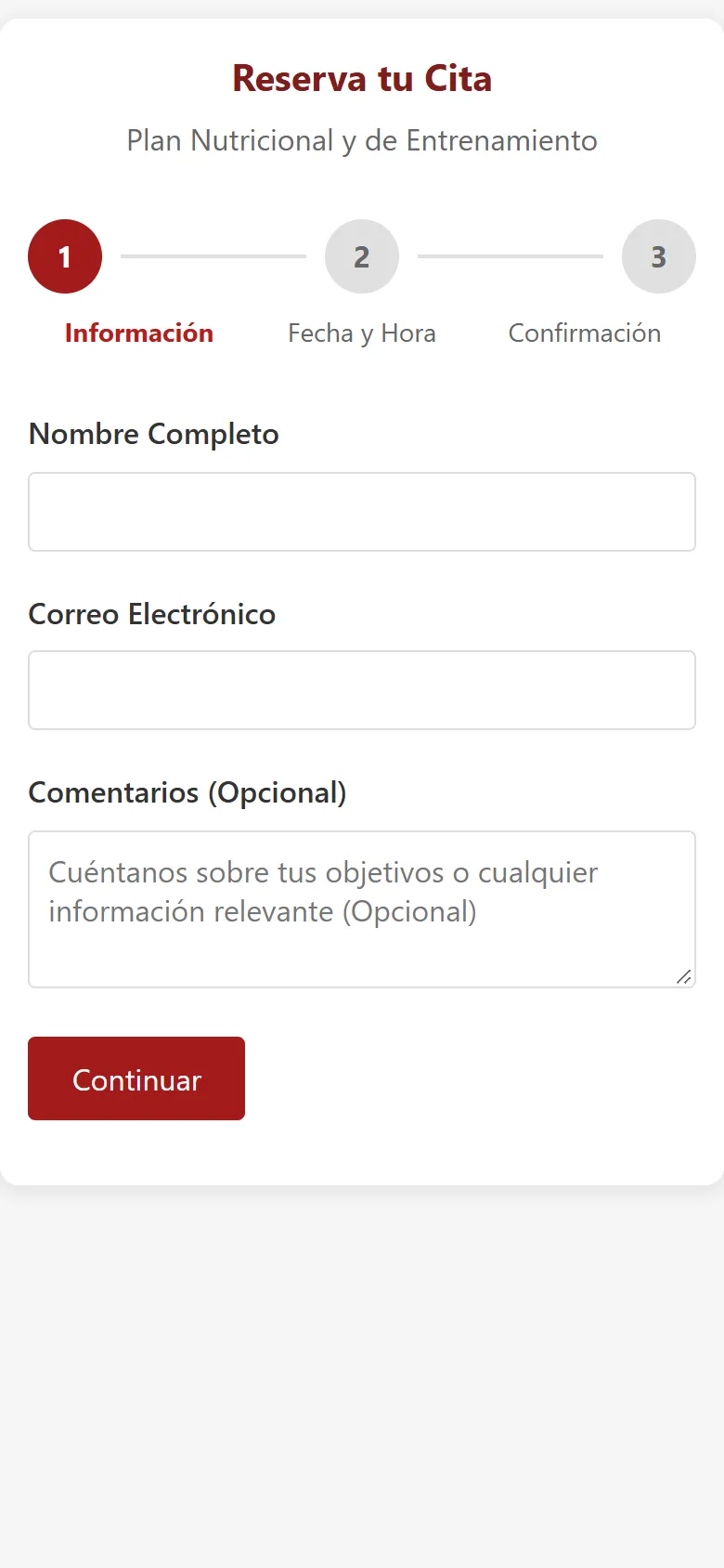 Captura de Reservas PowerFitt en móvil